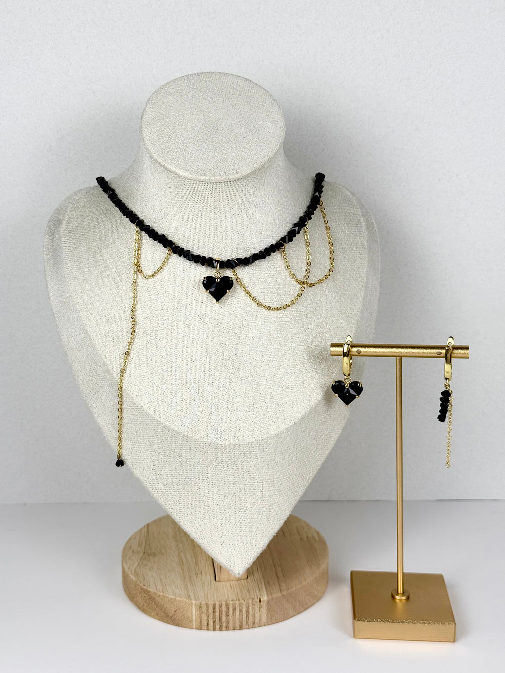 Asymmetrical Earrings with Mixed Charms