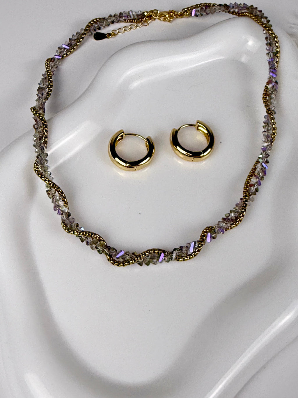 Twisted Crystal & Chain Choker