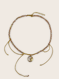 Blush Crystal Sun Pendant Choker
