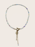 Clear Crystal Necklace with Sun Pendant