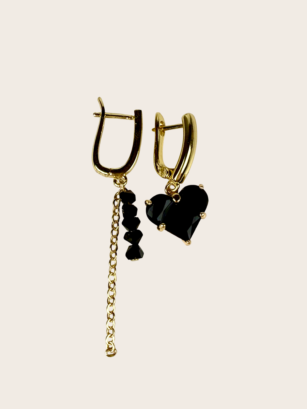 Asymmetrical Earrings with Mixed Charms