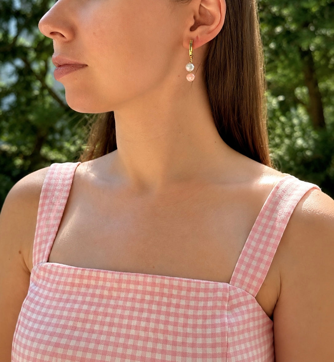 Colorful Round Glass Bead Earrings